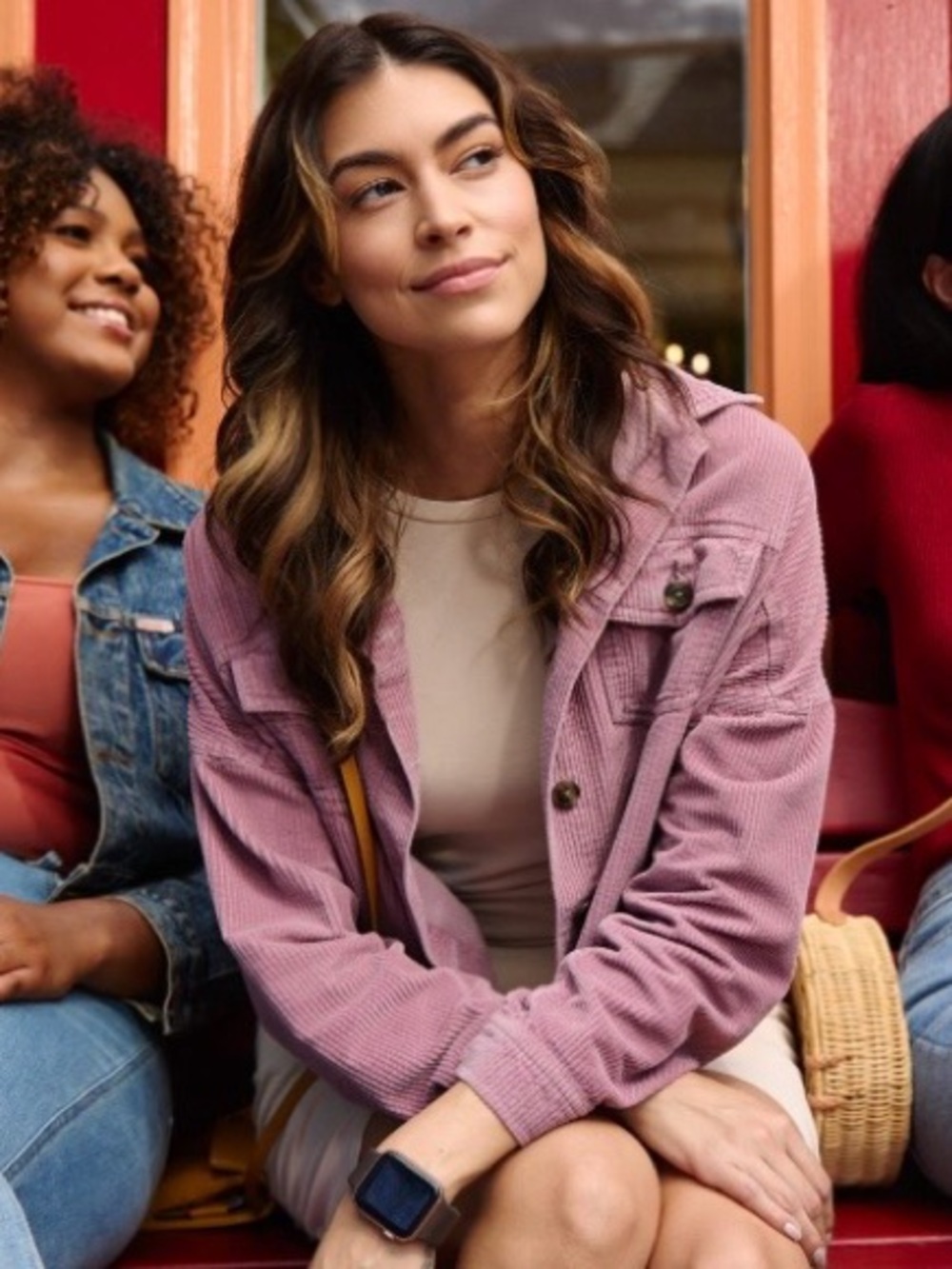 American Eagle | Lavender Corduroy Shacket - Picture 2 of 5